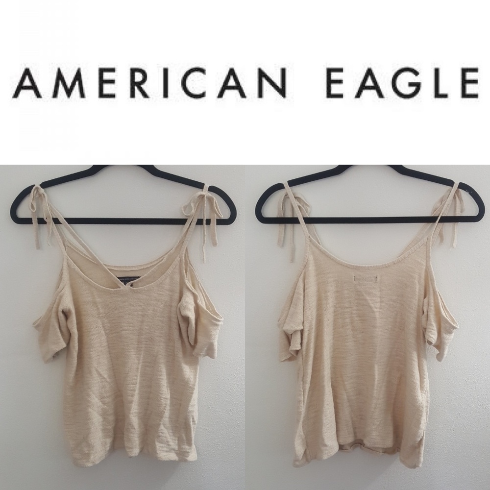 American Eagle Off Shoulder Short Sleeve Sweater